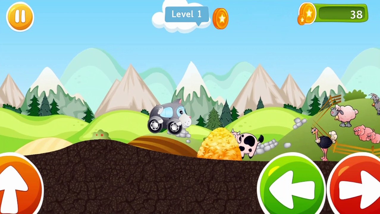 Kids Car Racing - Animal Racing Car Rescue Video - Car Toy video for Kids