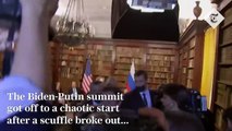 Biden-Putin summit - 'Shoving match' between US-Russia press as talks begin