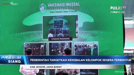 Presiden Jokowi Tinjau Vaksinasi Covid-19 di Stadion Pakansari