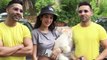 Bigg Boss couple Puneesh Sharma और Bandagi Karla साथ में आए नजऱ, देखें Video | FilmiBeat