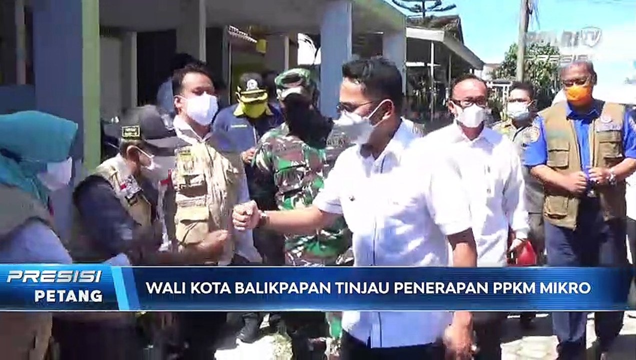 Walikota Balikpapan Tinjau Penerapan PPKM Mikro