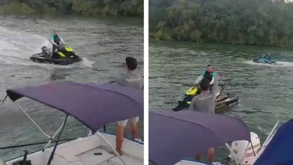 Mettre fin à une fête avec un jetski