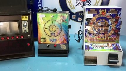 Şarj ve müzik kutusu görünümlü kumar makinelerine el konuldu