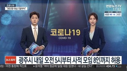 광주시, 내일 오전 5시부터 사적 모임 8인까지 허용