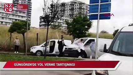 Güngören'de yol verme tartışmasında sopalarla saldırdılar