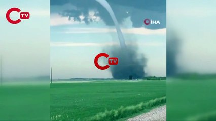 Kanada'da dev hortum kamerada