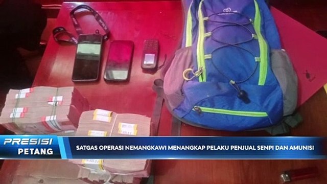 Satgas Ops Nemangkawi Tangkap Penjual Senpi & Amunisi