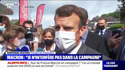 Emmanuel Macron: "Je n'interfère pas dans la campagne" des régionales