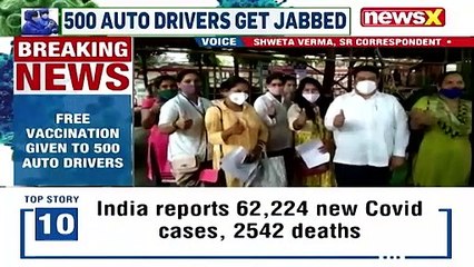 BJP MP Manoj Kotak Conducts Free Vax Drive 500 Auto Drivers Get Jabbed NewsX