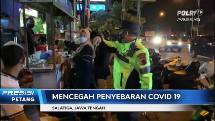 Cegah Penyebaran Covid-19, Polres Salatiga Bubarkan Kerumunan Warga