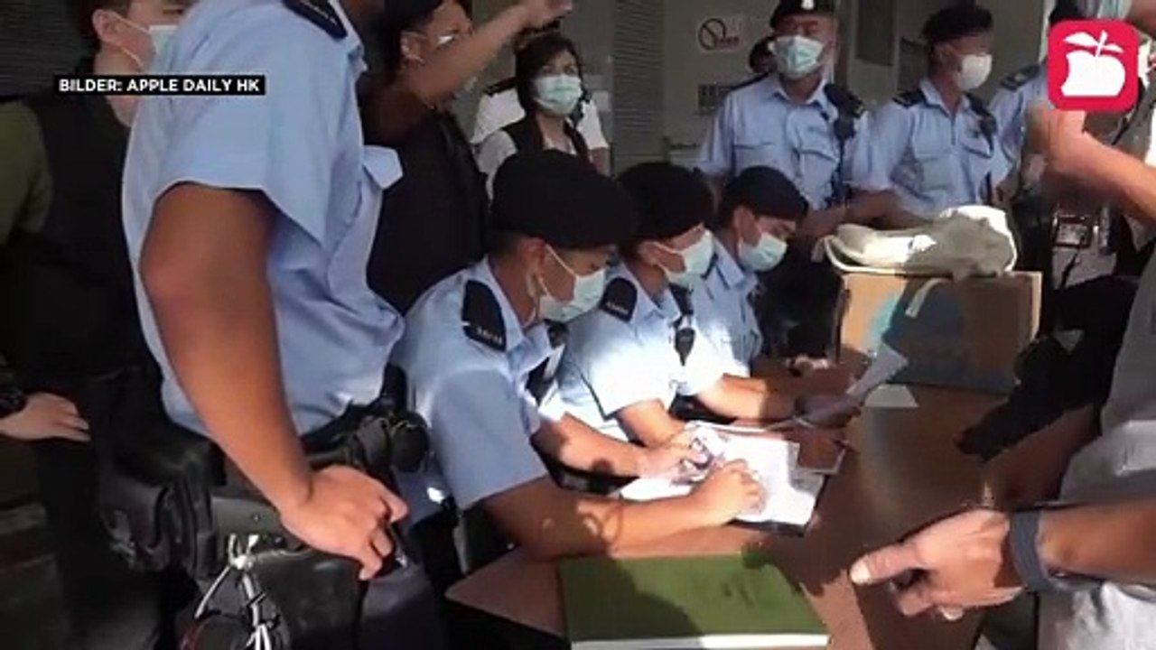 Hongkong: Polizei geht gegen regierungskritische 'Apple Daily' vor