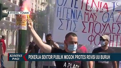 Pekerja Sektor Publik di Yunani Mogok Protes Revisi UU Buruh