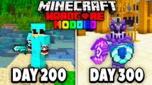 I Survived 300 Days in Modded Hardcore Minecraft.. [3000+ Mods]