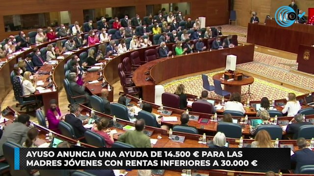 Ayuso anuncia una ayuda de 14.500 € para las madres jóvenes con rentas inferiores a 30.000 €