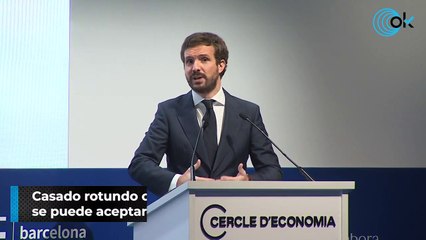 Casado rotundo contra los indultos en Barcelona: «No se puede aceptar un golpe a la legalidad»