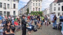 Bruxelles : manifestation de soutien aux sans-papiers en grève de la faim
