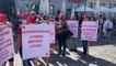 Mons : manifestation des travailleurs du secteur hospitalier sur la Grand-Place