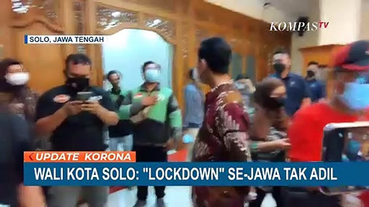 Walkot Solo Gibran Rakabuming Tolak Lockdown  Se Jawa 