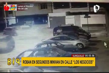 Roban en segundos una minivan en Surquillo