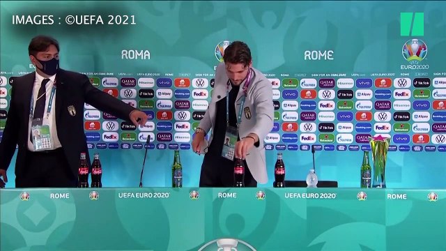 Les bouteilles des sponsors ne laissent pas grand monde indifférent dans cet Euro