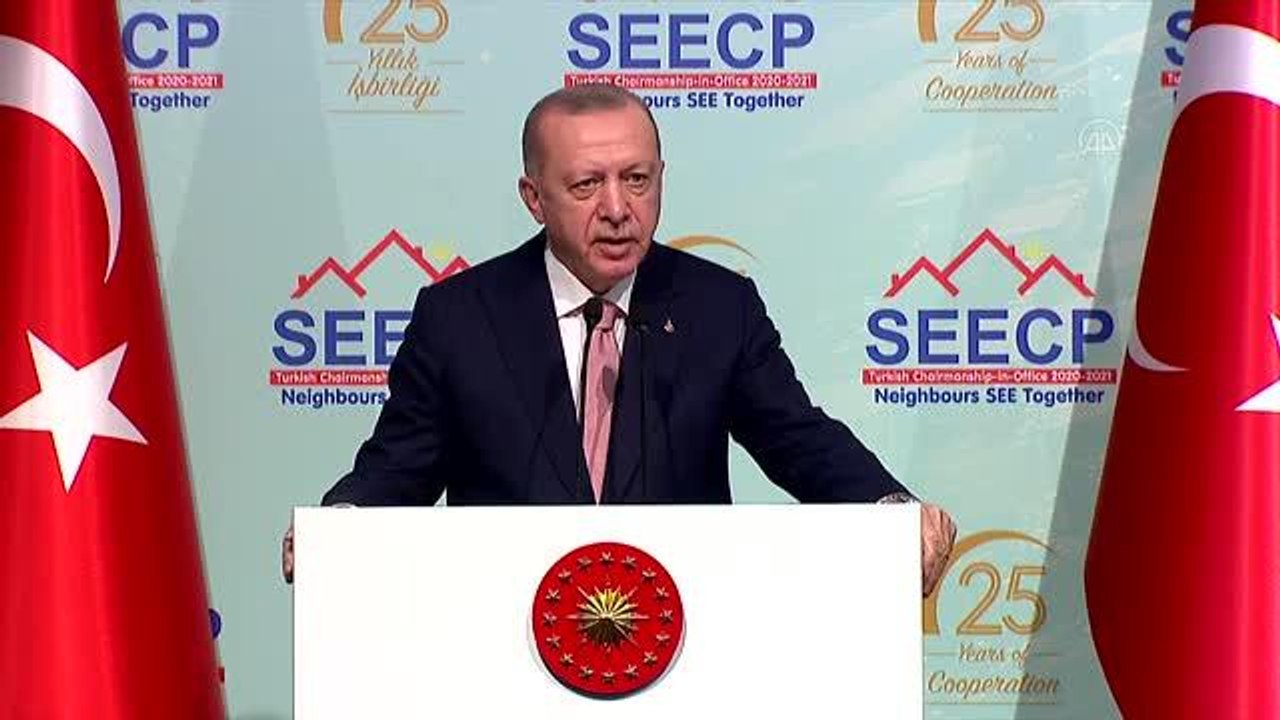 Cumhurbaşkanı Erdoğan: "Güneydoğu Avrupa 2030 Strateji Belgesi'nin sürdürülebilir ekonomik büyüme hedefimize ulaşmamıza yardımcı olacağına inanıyorum.