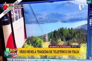 Revelan vídeo del momento del accidente de teleférico donde murieron 14 personas en Italia