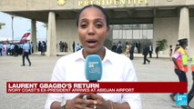 Ivory Coast's ex-president arrives at Abidjan airport