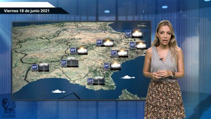 El tiempo para el viernes 18 de junio.