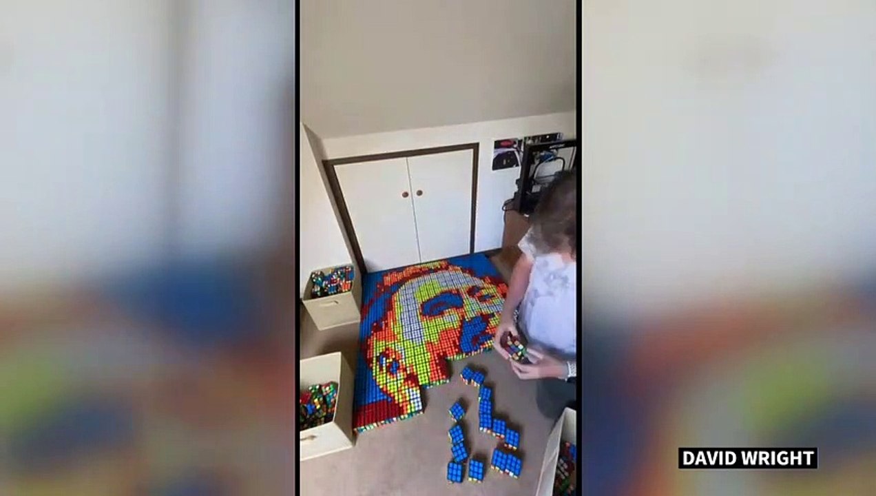 Christian Eriksen aus 500 Zauberwürfeln