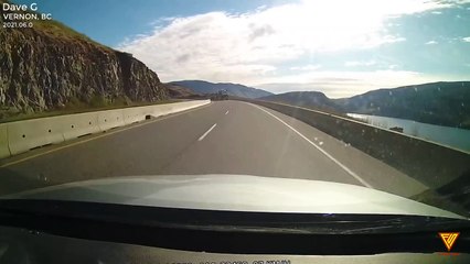 Median Barrier Prevents Head On Crash 2021.06.09 — VERNON, BC