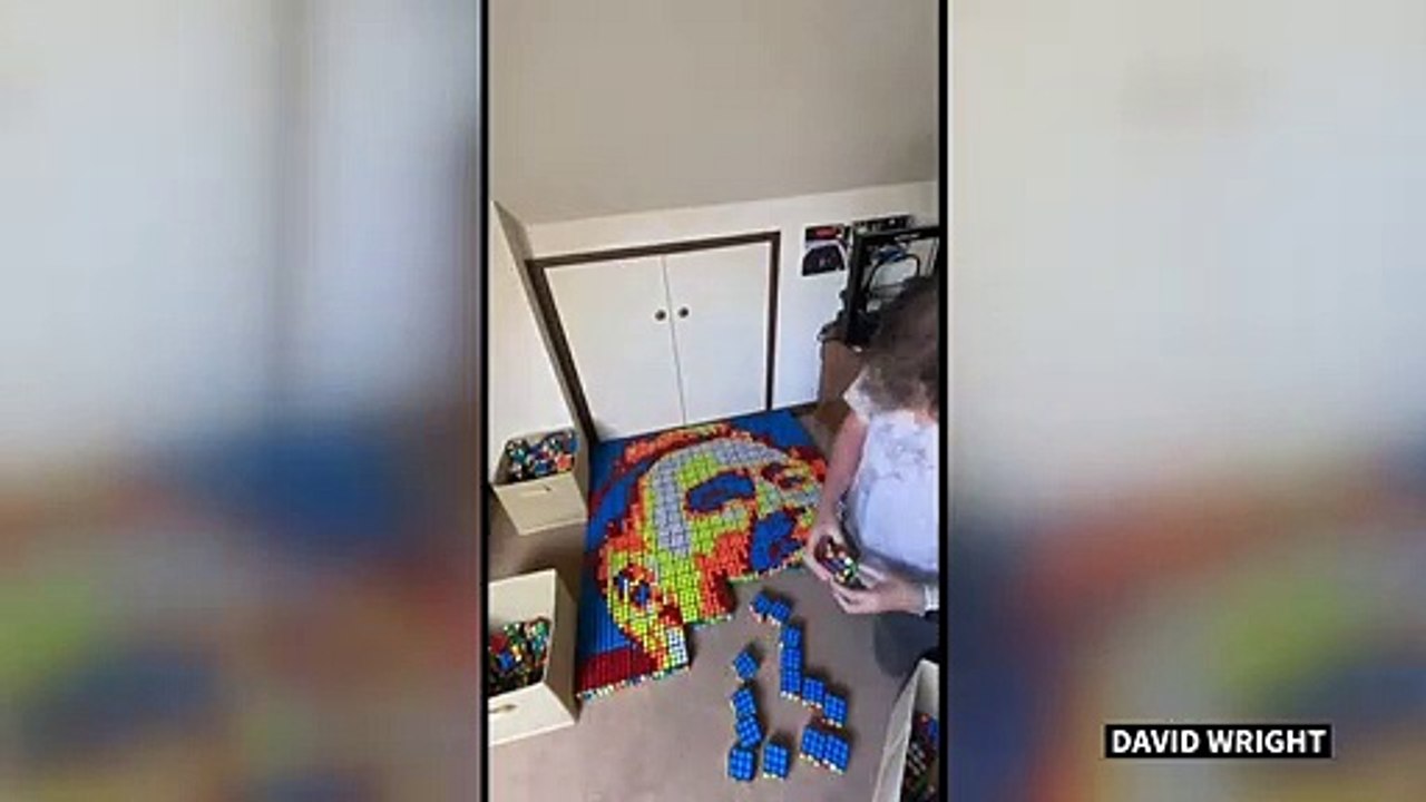 Christian Eriksen aus 500 Zauberwürfeln