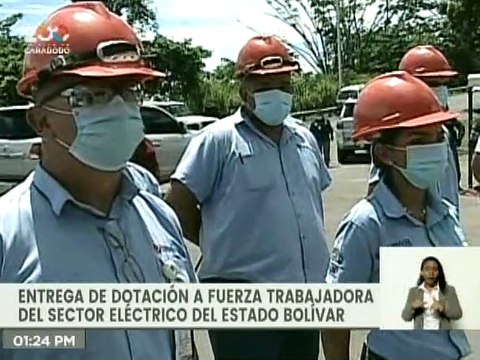 Trabajadores de la Central Hidroeléctrica Simón Bolívar reciben dotación de uniformes y herramientas