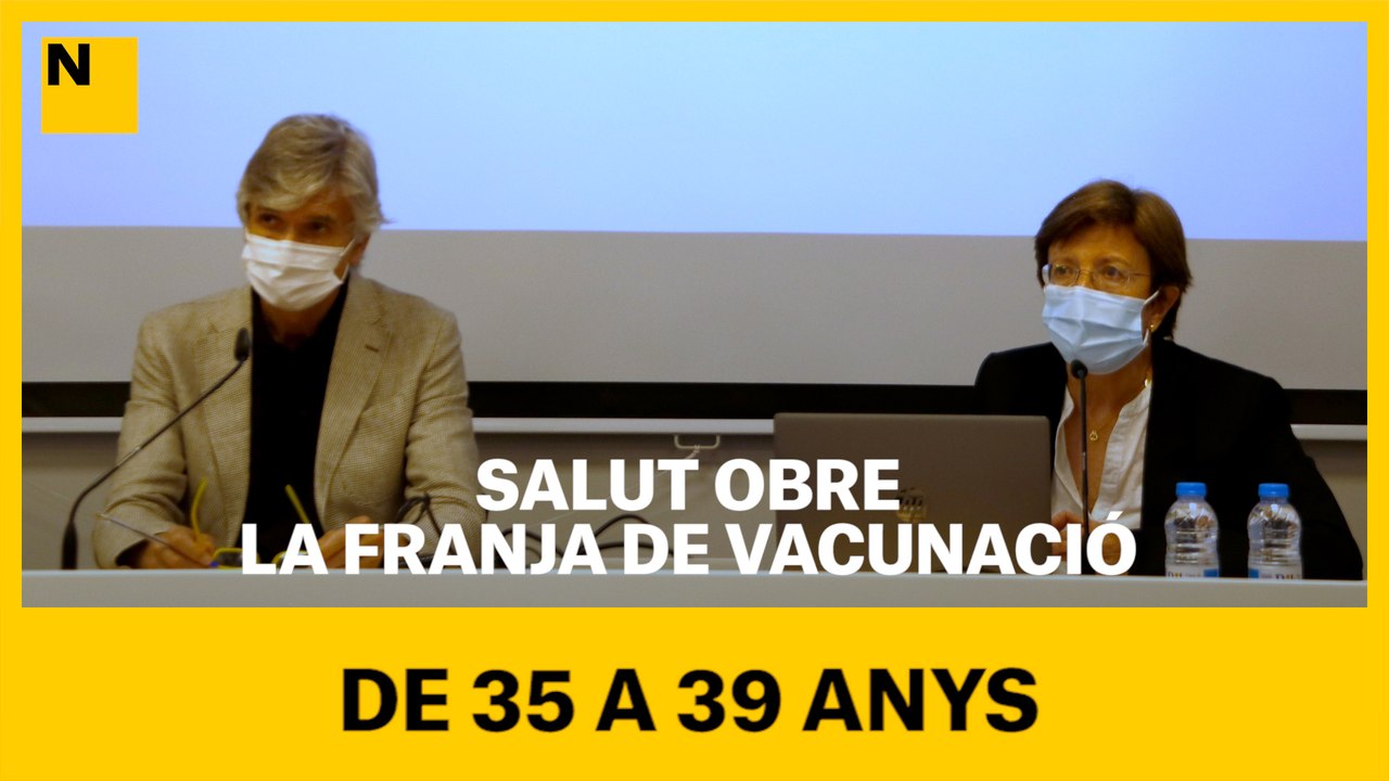 Salut obre la franja de vacunació de 35 a 39 anys