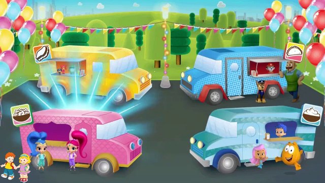 Nick jr Food Truck Festival - Shimmer and Shine Salads Divine - Nickelodeon Funny Cartoon Video