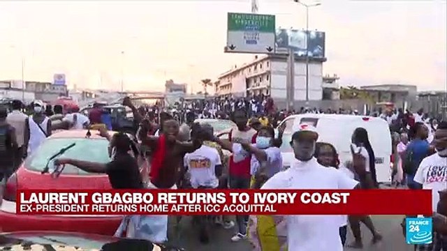 Crowds welcome ex-Ivory Coast president Gbagbo