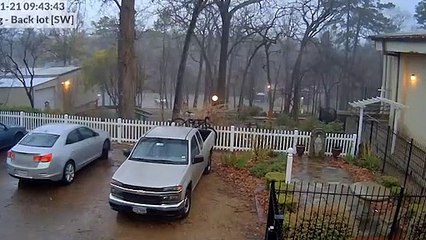 Ağaca düşen yıldırım kamerada