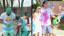 Creative Gender Reveals Get Couples Soaked In Their Baby's Color