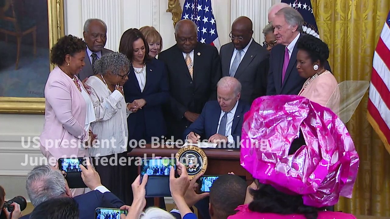 US makes Juneteenth, marking end of slavery, a...