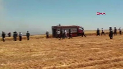 DİYARBAKIR'DA BUĞDAY EKİLİ 250 DÖNÜM ALANDA YANGIN