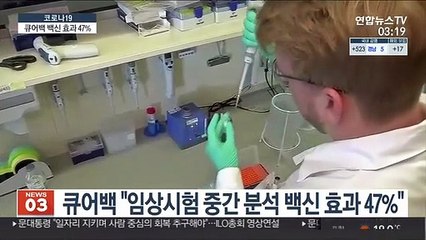 큐어백 백신 효과 47%…"매우 실망스러운 결과"