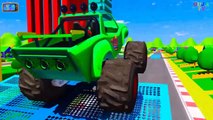 Cars 3 McQueen Hot Wheels Mack Truck color for children to learn The Blaze and Monster Machines