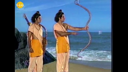 रामायण - EP 52 - समुद्र पर रामजी का क्रोध _ समुद्र की विनती _ नल-नील द्वारा पुल बनाने का सुझाव_