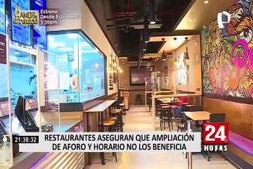 Gremio de Restaurantes asegura que ampliación de aforo y horario no los beneficia