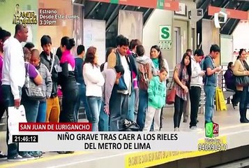 SJL: pequeño terminó con el cráneo roto tras caer a los rieles del tren eléctrico