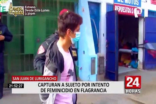 SJL: capturan a sujeto que intentó asfixiar a mujer por celos