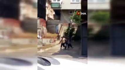 Çocuklar yağmur suyuyla böyle eğlendi