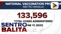 Total doses administered sa Metro Manila kahapon, umabot sa mahigit 133-K; total doses admistered sa buong bansa mula June 13-17, umabot sa 899-K
