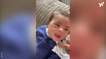 Newborn baby goes viral after shocking his family with his incredible thick head of hair