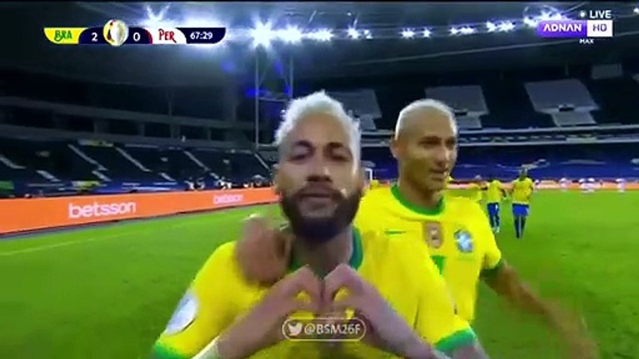 البرازيل 4 × 0 بيرو | اهداف اللقاء 
