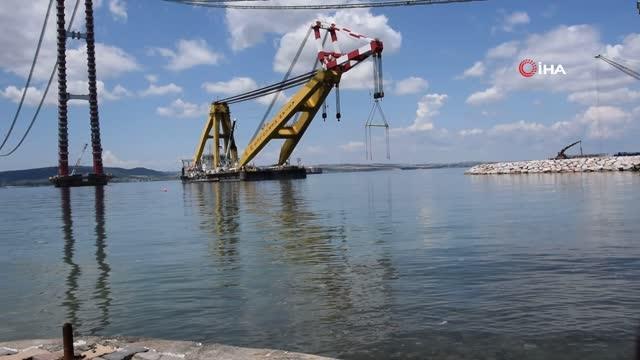 1915 Çanakkale Köprüsü'nün ilk tabliye bloğu yerleştirildi